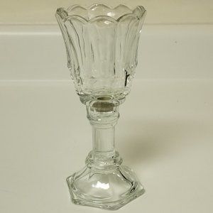 2 piece glass crystal appearing candle holder